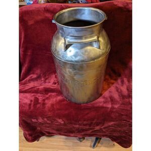 BUHL stainless steel milk, can. Borden's 18Hx8w in good condition